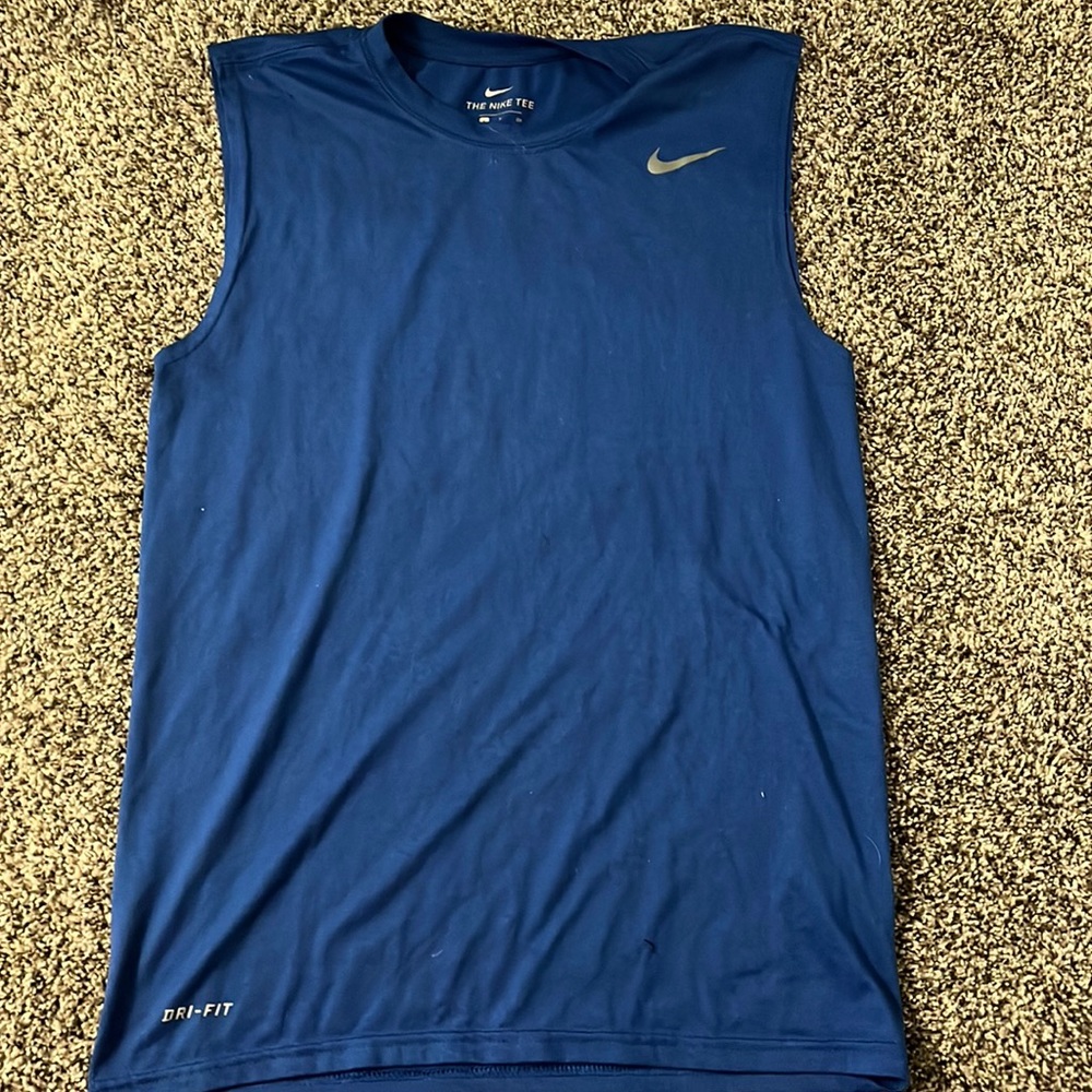 Nike blue athletic dri-fit tank top size small used